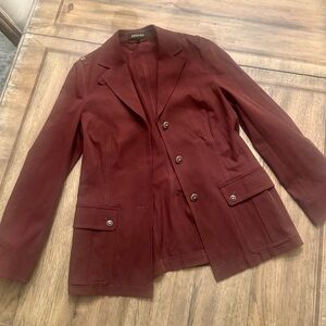 ESCADA Vintage Black Label Women’s Brown Button Down Blazer Jacket EU 38 US 6/8